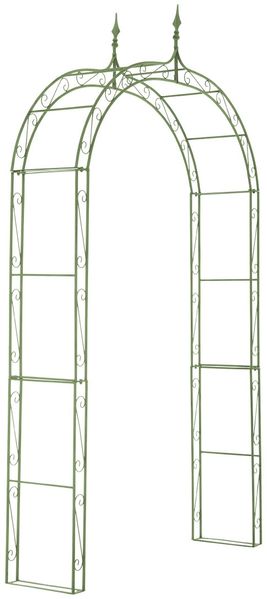 Rosenbogen WISMAR - 147 x 37 x 264 cm, Metall, Antik-Grün | Rankhilfe Rosen Rankgitter Gartendekoration