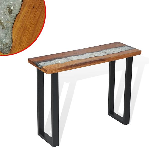 Konsolentisch, Beistelltisch, Konsole Teak 100 x 35 x 75 cm