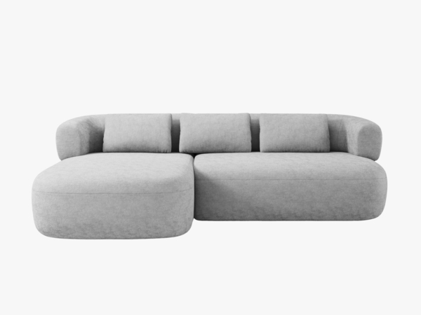 Micadoni 5-Sitzer Ecksofa Jenny Links Chenille Perfect Harmony Silber
