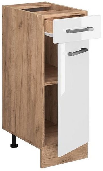 Vicco Küchenschrank Küchenzeile R-Line, Weiß Hochglanz, Schubunterschrank 30 cm, ohne AP Bild 3