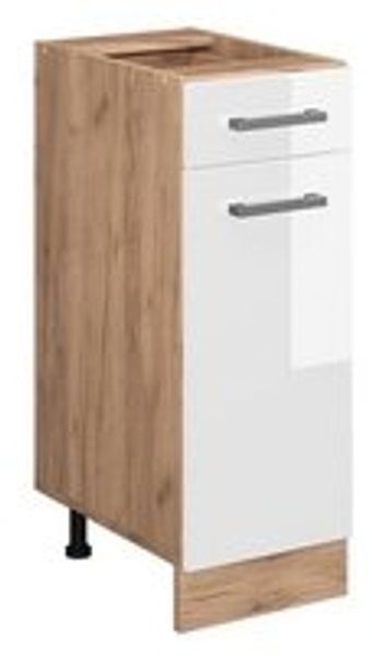 Vicco Küchenschrank Küchenzeile R-Line, Weiß Hochglanz, Schubunterschrank 30 cm, ohne AP Bild 6