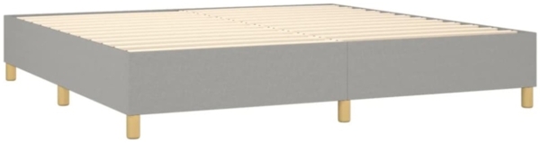 Polsterbett mit Matratze Stoff Hellgrau 200x200 cm, Härtegrad: H2 [3128469] Bild 4
