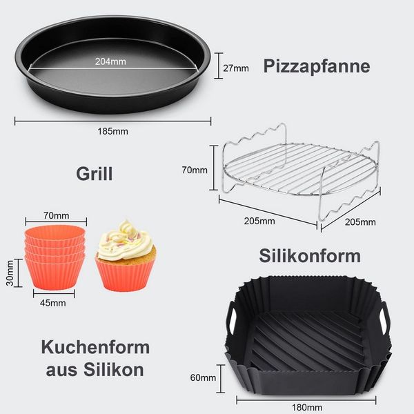 Youyijia Backform Zubehör 4 stk Silikon Für Airfryer Compatible with Philips Airfryer, (4-tlg)