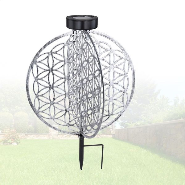Solarleuchte Garten Scheibe 30cm Solarlampe Außen Leuchte Solar mit Pflegetuch