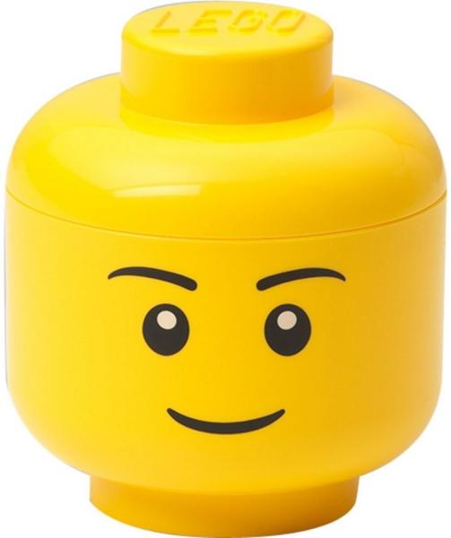 Room Copenhagen 'LEGO Storage Head Boy' Aufbewahrungsbox gelb mini
