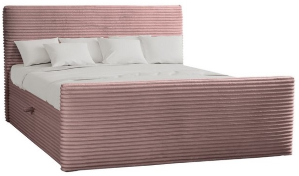 Kaiser Möbel Boxspringbett Boxspringbett mit bettkasten und topper TRENTO stoff Plüsch Cord, mit Topper mit Bettkasten Bild 4