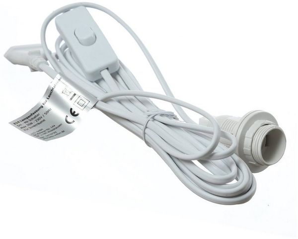 MARELIDA Hängeleuchte Kabel für Leuchtsterne und Hängeartikel 5m E14 Fassung mit Schalter
