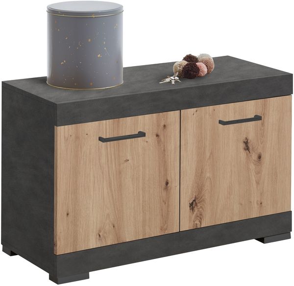Garderobenschrank >BRISTOL 300< in Matera-Artisan Eiche - 80x50x34,9cm (BxHxT)