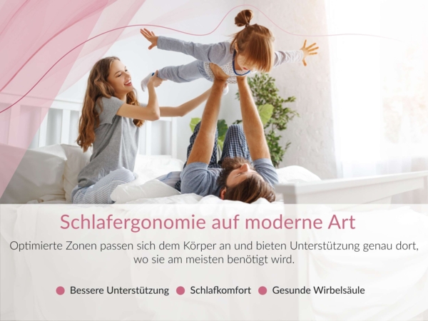 Kaltschaum matratze H2 mit Visco, Höhe 21 cm, Rollmatratze für Allergiker, 7 Zonen, abnehmbarer, waschbarer Bezug - 180 x 200 cm - MIRO - LUX Bild 10