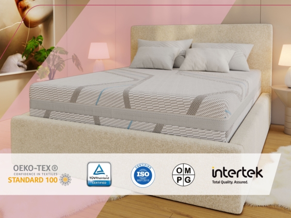 Kaltschaum matratze H2 mit Visco, Höhe 21 cm, Rollmatratze für Allergiker, 7 Zonen, abnehmbarer, waschbarer Bezug - 180 x 200 cm - MIRO - LUX Bild 6