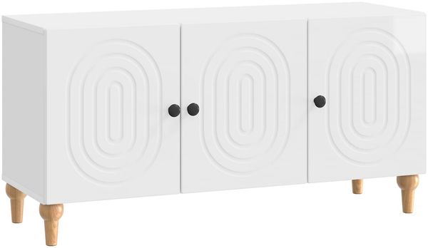 vidaXL TV-Schränk Hochglanz Weiß 99 x 34,5 x 50 cm Holzwerkstoff 894259