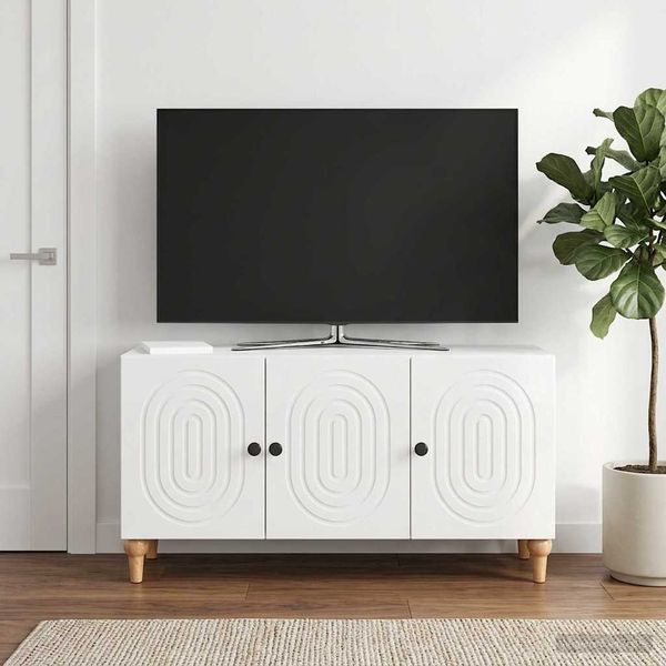 vidaXL TV-Schränk Hochglanz Weiß 99 x 34,5 x 50 cm Holzwerkstoff 894259