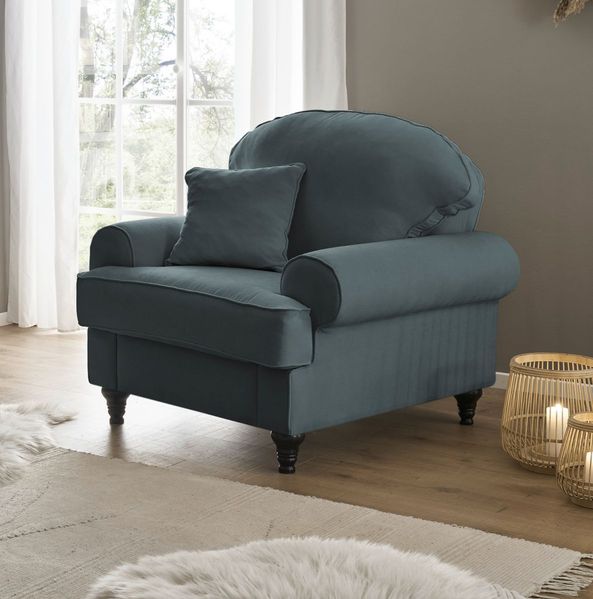 Sessel Adelina in grau 110 cm