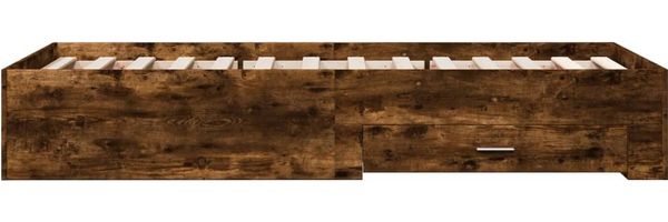 vidaXL Bettgestell mit Schubladen Räuchereiche 100x200cm Holzwerkstoff 3280423 Bild 5