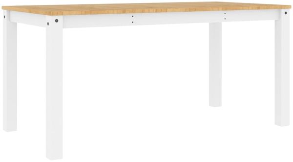 vidaXL Esstisch PANAMA Weiß 160x80x75 cm Massivholz Kiefer 4005707 Bild 2
