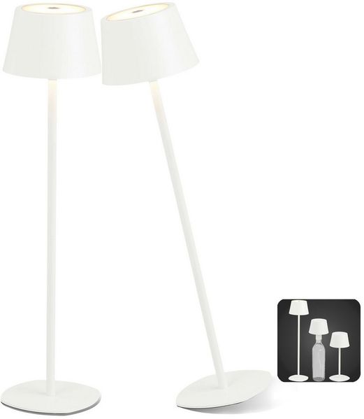 Northpoint LED Tischleuchte LED Akku Tischlampe Flaschenleuchte 3in1 45cm warmweiß