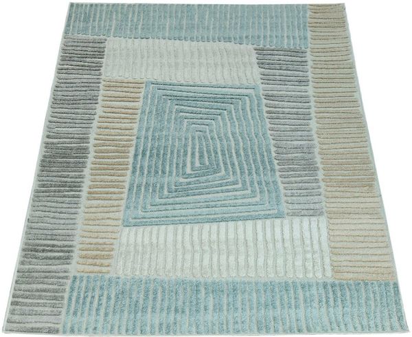 Paco Home Teppich Stilo 850, rechteckig, Höhe: 12 mm, In- und Outdoor geeignet, Wohnzimmer