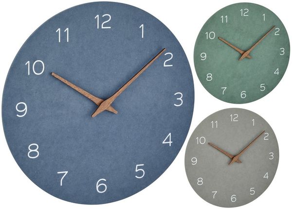 Wanduhr Analog TFA 60.3054 leises Sweep-Uhrwerk Zeiger in Holz-Optik