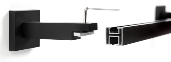 Deco-Raum® Gardinenschiene Cube | Länge: 330cm | Material: Aluminium | Farbe: Schwarz Bild 6