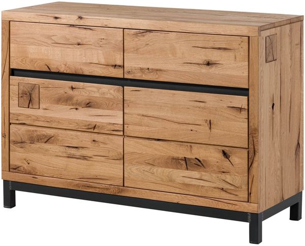 Sideboard Wildeiche 120x45x85 natur geölt VILLANDERS #111