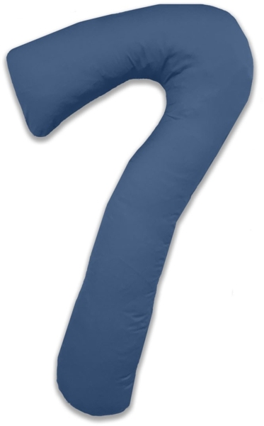 Mako-Satin Seitenschläferkissen Bezug uni / einfarbig jeansblau für Theraline my 7 Kissen