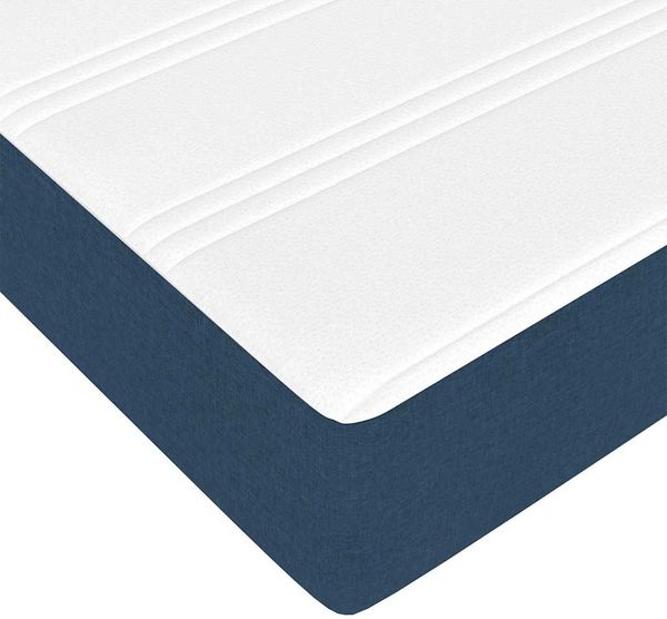 vidaXL Bettrahmen mit Matratze Blau 100 x 200 cm Stoff 3398919 Bild 11
