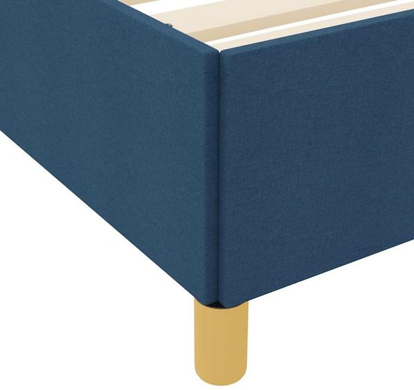 vidaXL Bettrahmen mit Matratze Blau 100 x 200 cm Stoff 3398919 Bild 10