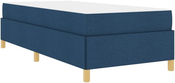 vidaXL Bettrahmen mit Matratze Blau 100 x 200 cm Stoff 3398919 Bild 4
