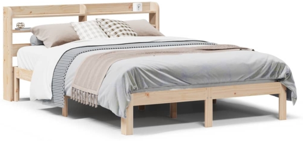 vidaXL Bettgestell mit Kopfteil ohne Matratze 150x200 cm 3306790
