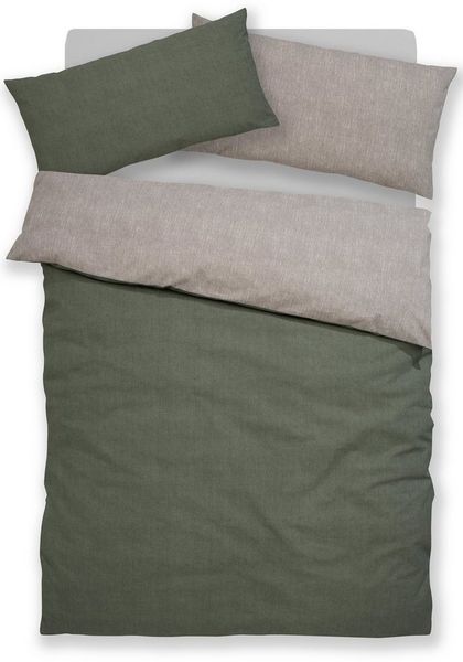 Bruno Banani Wendebettwäsche Merlin in Gr. 135x200 oder 155x220 cm, Linon, 2 teilig, Baumwollbettwäsche, Leinen-Look in Melange-Optik