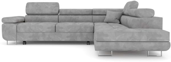 Stylefy Marokko Ecksofa Dunkelblau Velours MONOLITH Rechts Bild 7