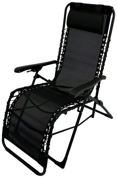 DEGAMO Relaxsessel NIZZA, Kunstgewebe schwarz 2*1, stufenlos verstellbar, faltbar