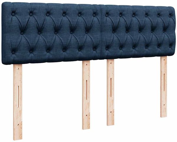 vidaXL Boxspringbett mit Matratze Blau 140x190 cm Stoff 3288988 Bild 12