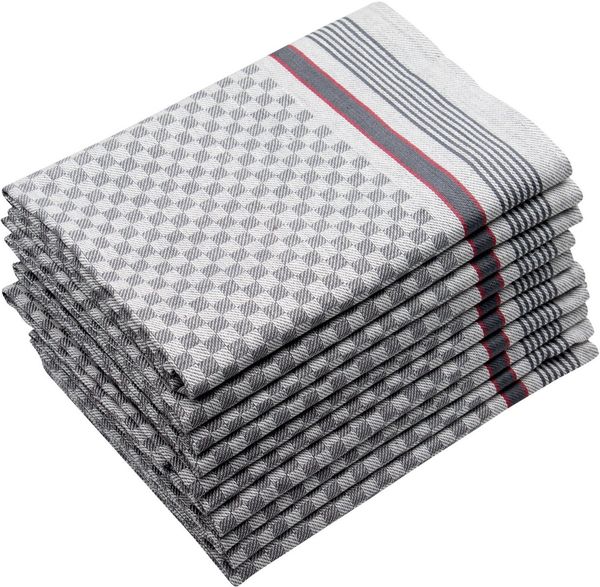 ZOLLNER Geschirrtuch, (Spar-Set, 10-tlg), 50 x 100 cm, 100% Baumwolle, vom Hotelwäschespezialisten