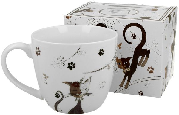 DUO ANIMALS Becher 460 ml CHARMING CATS New Bone China Porzellan Bild 2