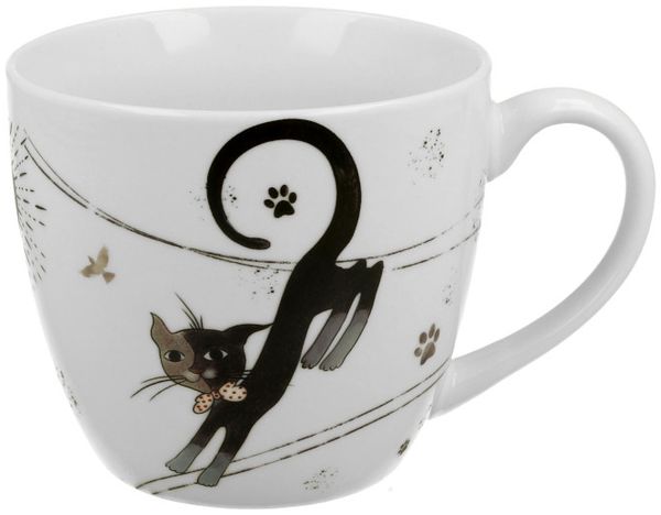 DUO ANIMALS Becher 460 ml CHARMING CATS New Bone China Porzellan Bild 4