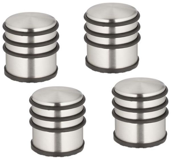 Relaxdays Edelstahl Türstopper im 4er Set