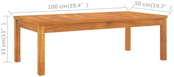 vidaXL 3-tlg. Garten-Lounge-Set mit Auflagen Massivholz Akazie 3057788 Bild 9