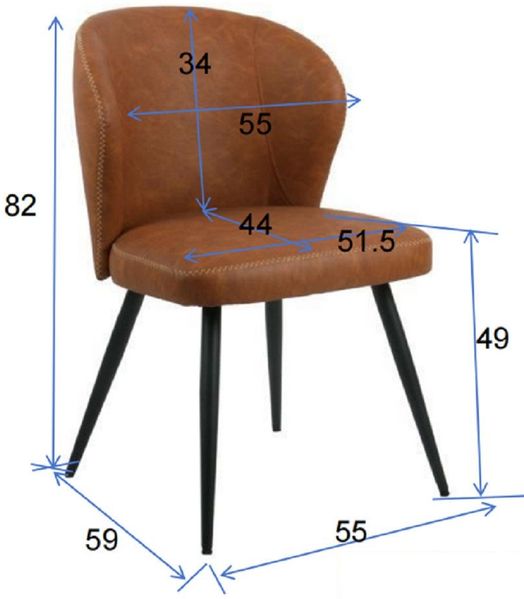 GarveeMore Esszimmerstuhl aus PU-Leder,moderne Esszimmer und Küchenstühle,120kg belastbare (2 St), gepolsterte stühle mit Stahlbeinen für Esszimmer und Schlafzimmer