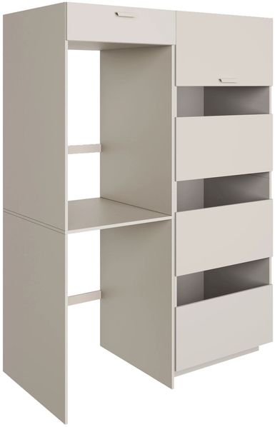 Selsey 'Holv' Badezimmermöbel-Set mit 2 Waschmaschinen-Nischen (Waschmaschine + Trockner) 135 cm, Kaschmirgrau