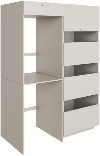 Selsey 'Holv' Badezimmermöbel-Set mit 2 Waschmaschinen-Nischen (Waschmaschine + Trockner) 135 cm, Kaschmirgrau