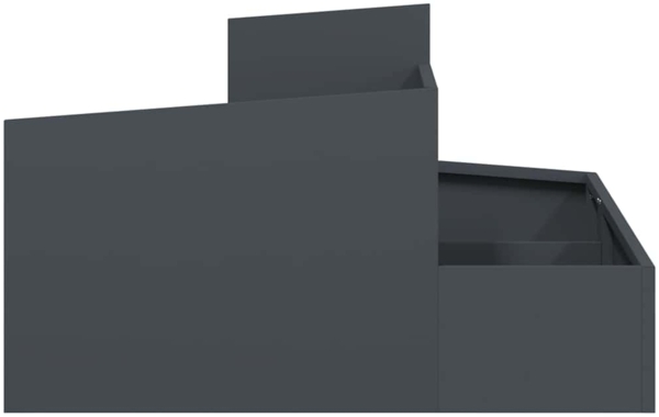 vidaXL Garten-Pflanzgefäß Anthrazit 80 x 80 x 50 cm 873580 Bild 5