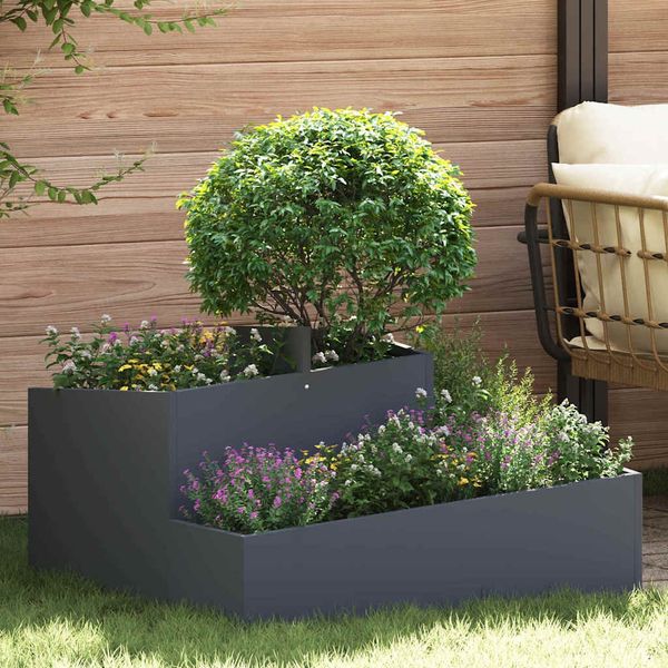 vidaXL Garten-Pflanzgefäß Anthrazit 80 x 80 x 50 cm 873580