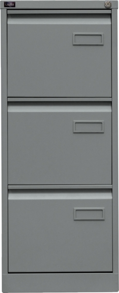 Bisley LIGHT Hängeregistraturschrank, einbahnig, DIN A4, 3 HR-Schubladen, Farbe silber