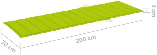 vidaXL Sonnenliege mit Hellgrüner Auflage Imprägniertes Kiefernholz 3065830 Bild 8