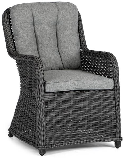 osoltus Hayling Gartensessel mit Auflagen Poly Rattan Grau Anthrazit