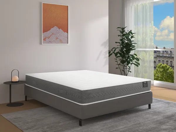 Vente-unique - ENOROS Matratze Stoff Weiß - B 160 cm x H x L 200 cm