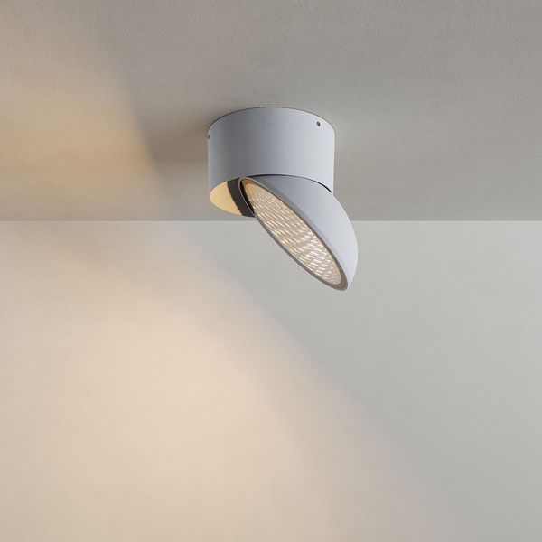 s.luce Santa Out LED Außen-Deckenleuchte IP65 drehbar Weiß