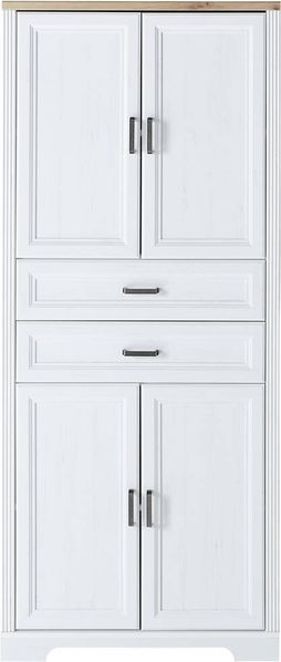 Büro Aktenschrank JÜLICH-36 in Pinie hell mit Artisan Eiche Nb, B/H/T: ca. 86/204/38 cm