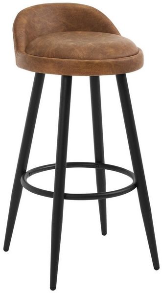 Woltu Barhocker (1 St), Barstuhl Hocker Bistrohocker aus Kunstleder braun